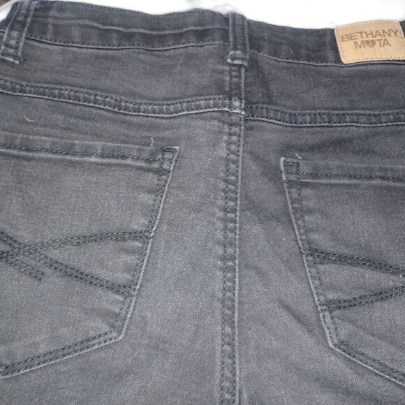 Bethany Mota Women's Hi-Rise Cropped Jeggings SZ 0 Black - Picture 3 of 4